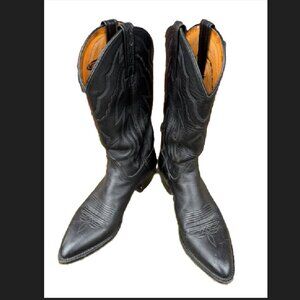 Mens Vintage 'Lucchese 2000' Men's Boots Size 9XD Black Boots